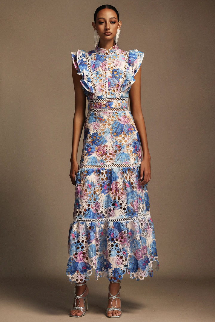 Paula - Hollow Sleeveless Midi Dress