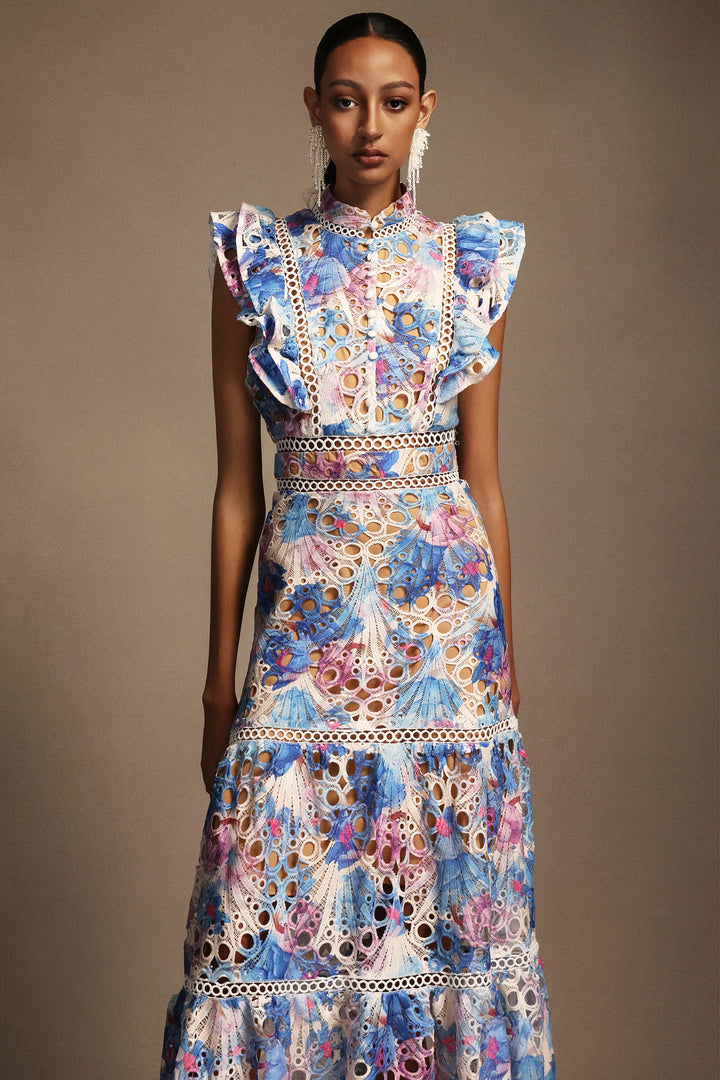 Paula - Hollow Sleeveless Midi Dress