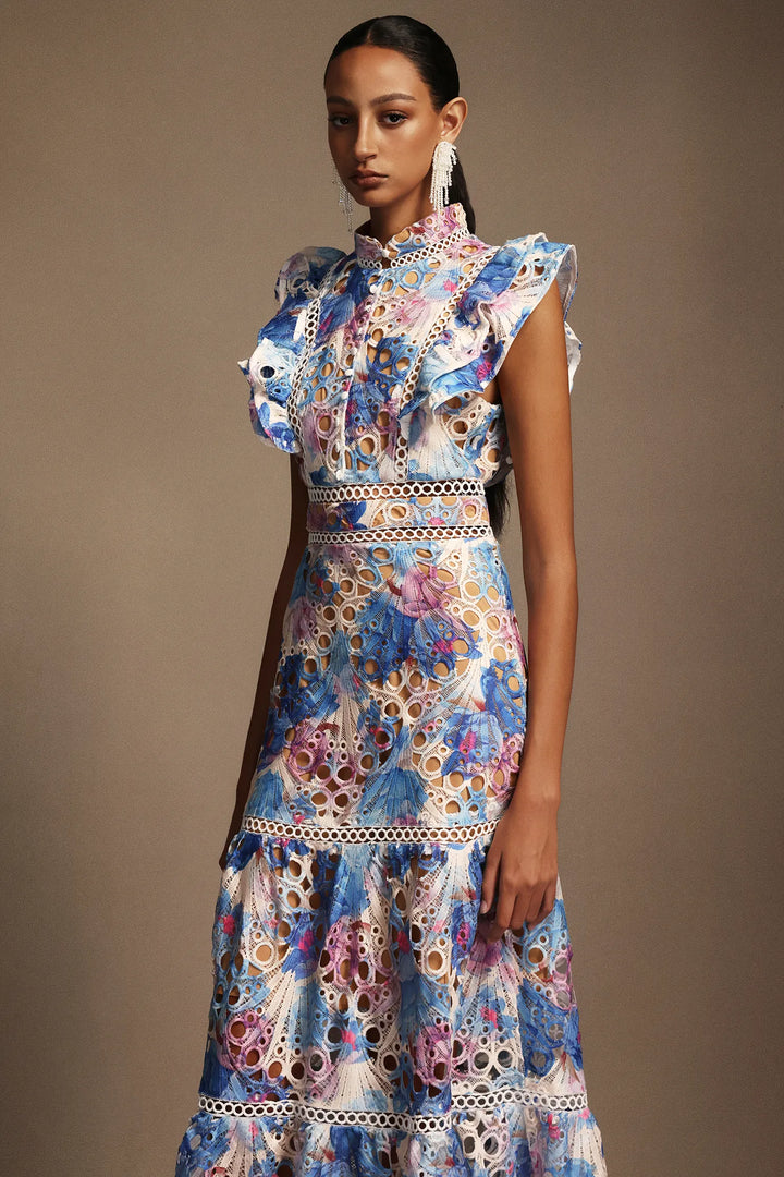 Paula - Hollow Sleeveless Midi Dress
