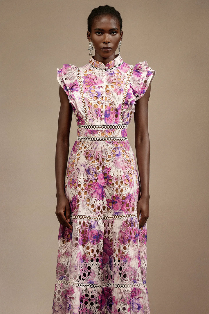 Paula - Hollow Sleeveless Midi Dress