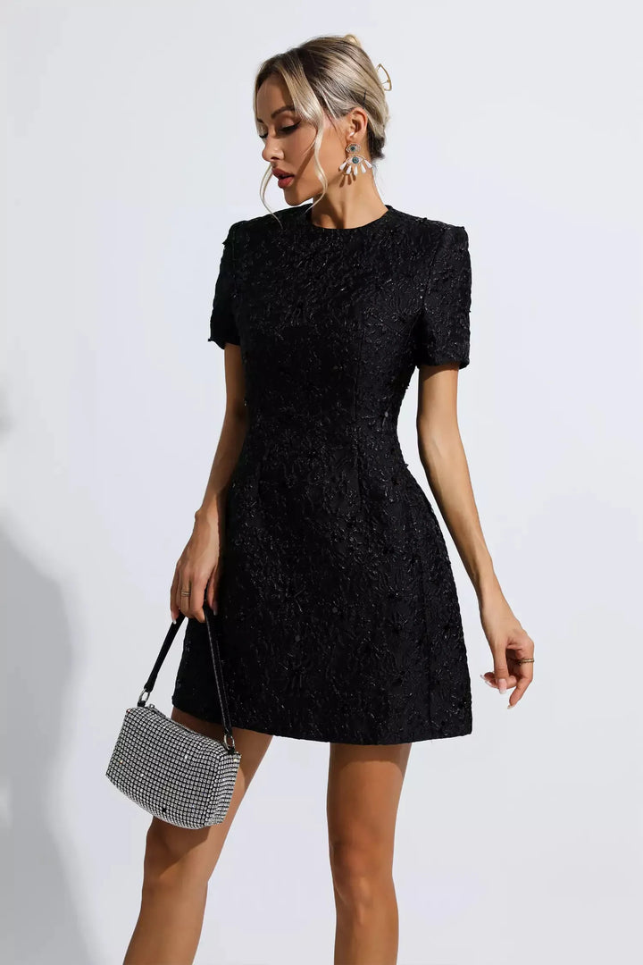 Alyshia Jacquard Floral Mini Dress