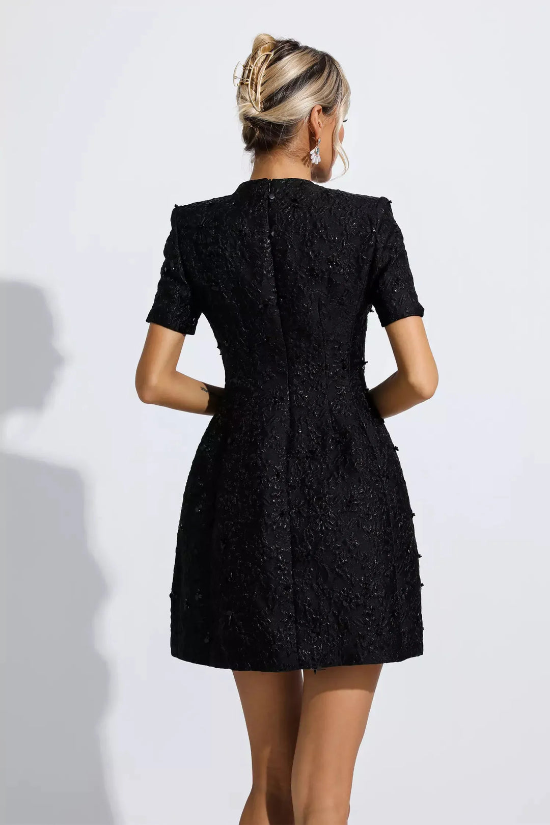 Alyshia Jacquard Floral Mini Dress