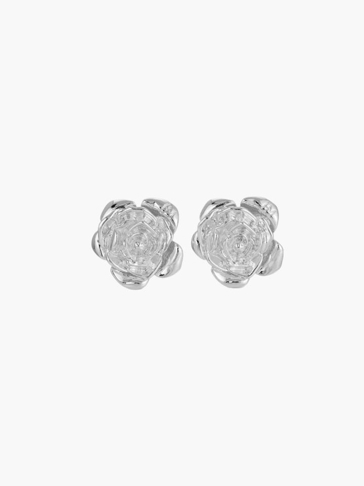 Vyanna - 14K Gold & Silver Rose Earrings