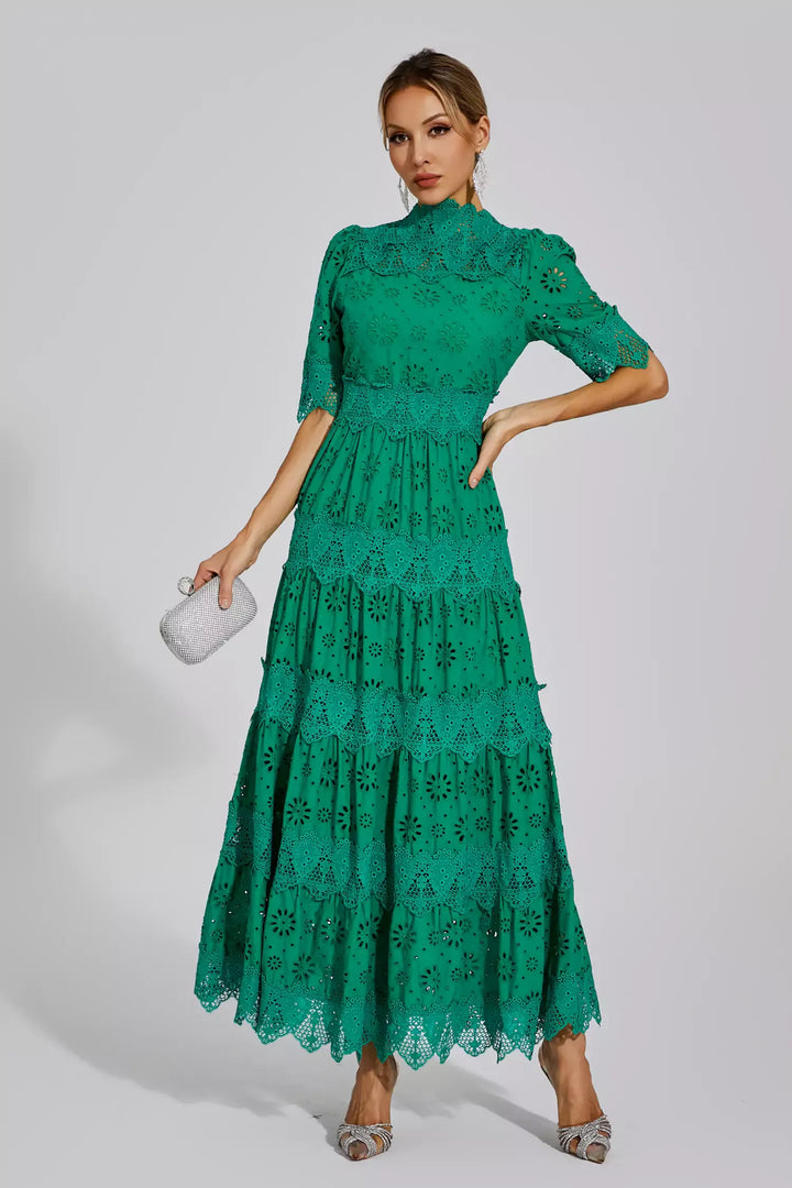 Bianca - Hollow Half Sleeve Midi Dress