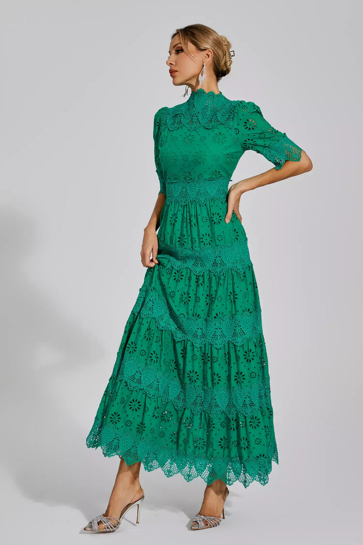 Bianca - Hollow Half Sleeve Midi Dress