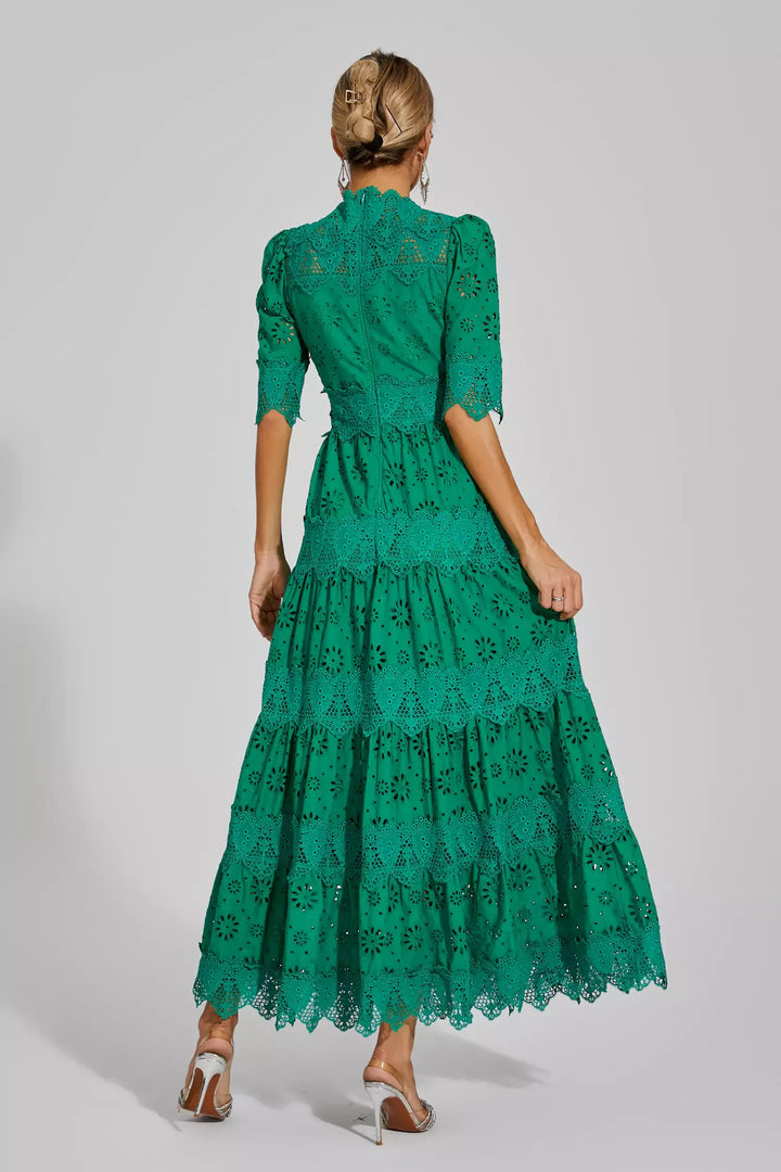 Bianca - Hollow Half Sleeve Midi Dress