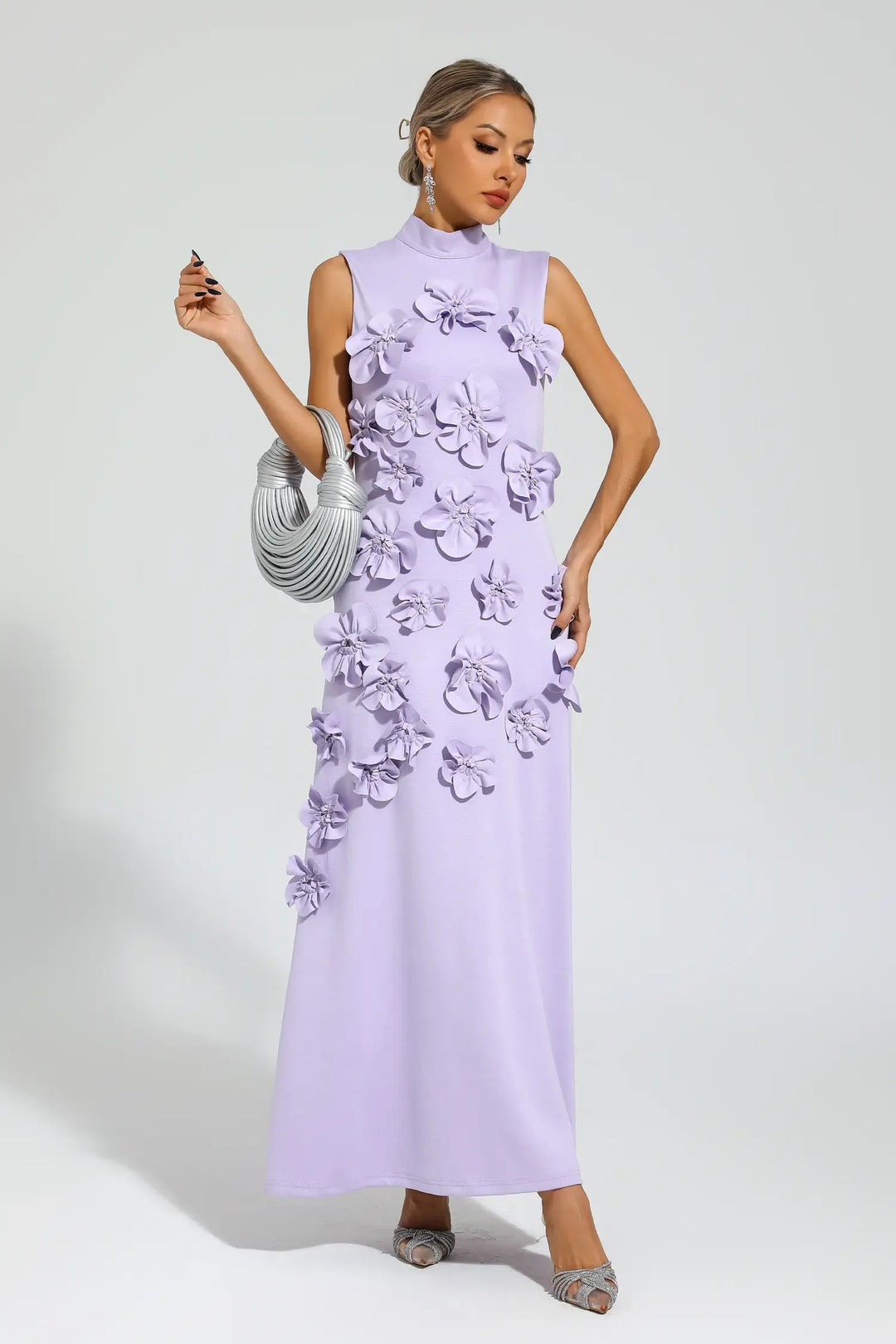 Rose Flower Maxi Dress