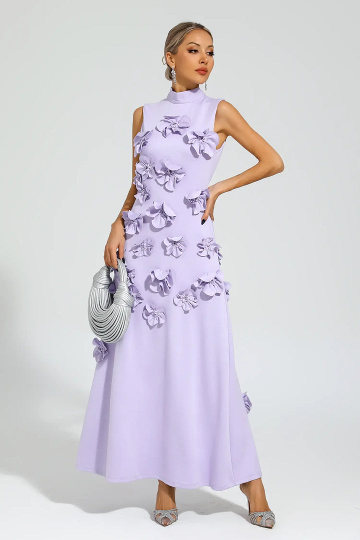 Rose Flower Maxi Dress