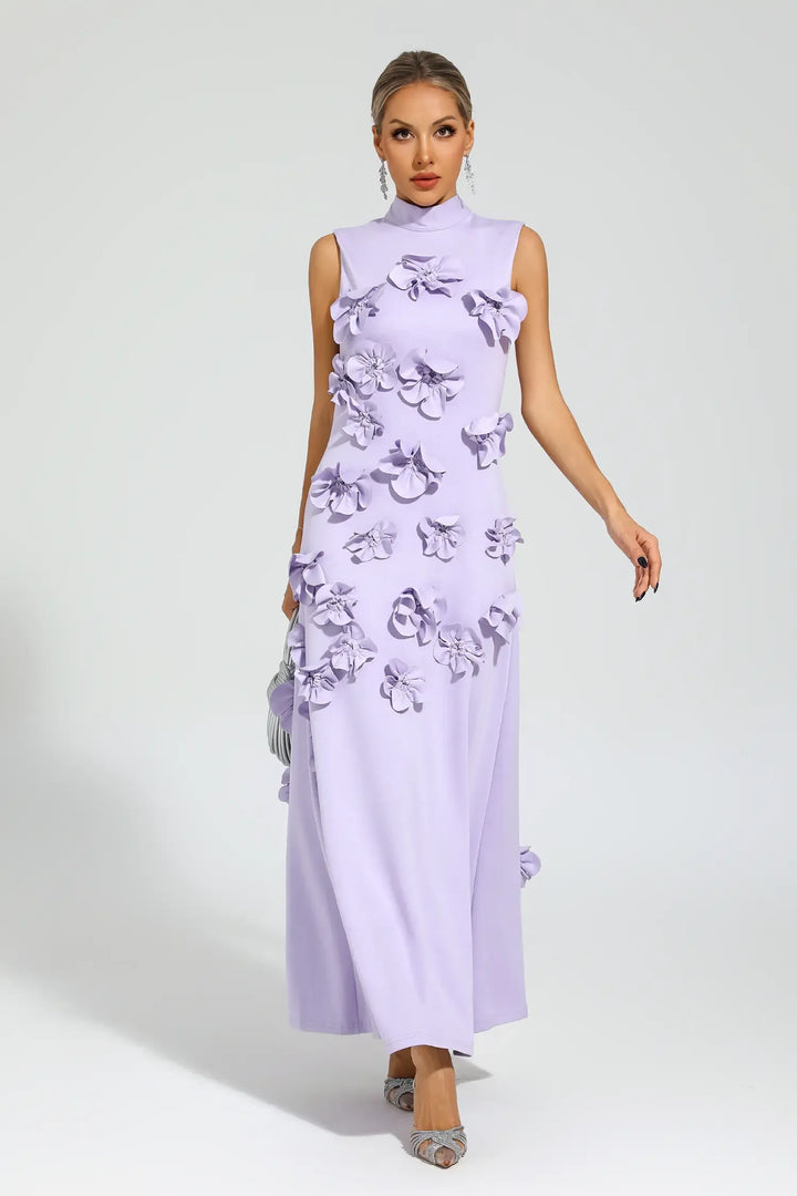 Rose Flower Maxi Dress