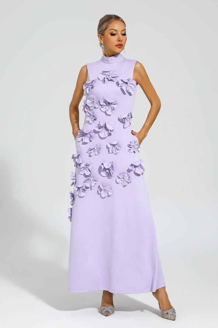 Rose Flower Maxi Dress