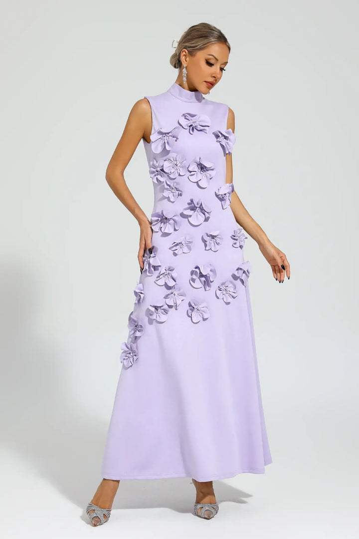 Rose Flower Maxi Dress