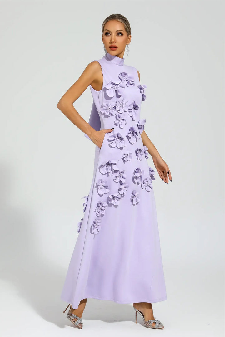 Rose Flower Maxi Dress