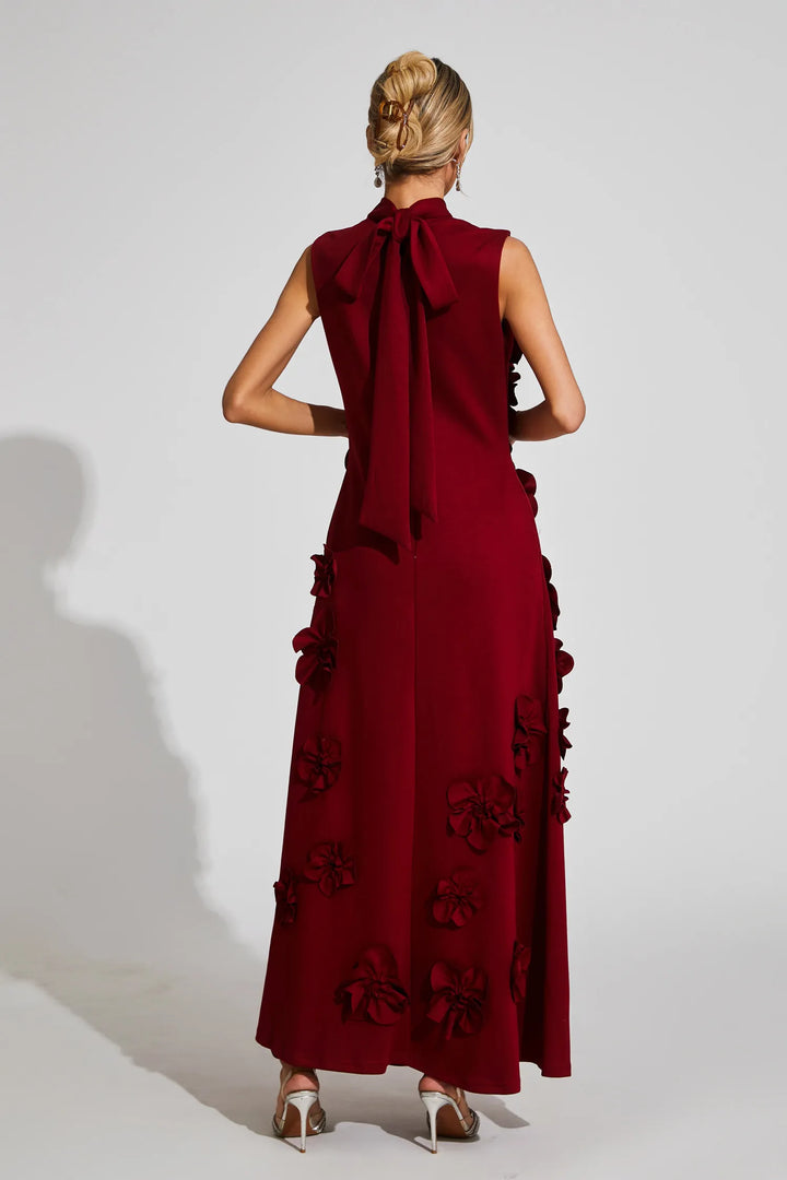 Rose Flower Maxi Dress
