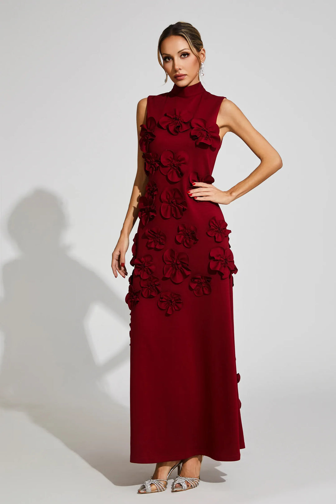 Rose Flower Maxi Dress